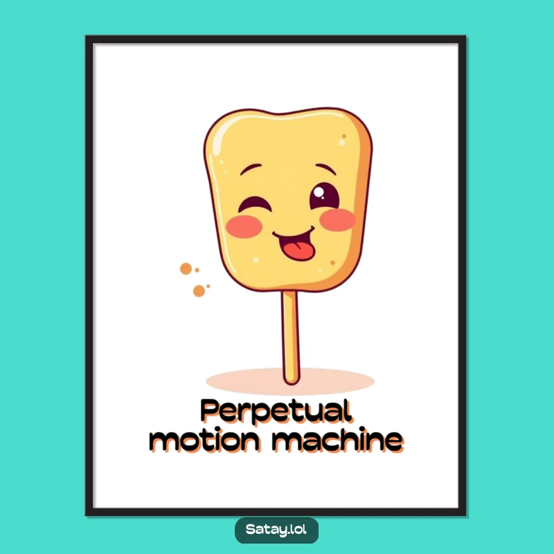 Funny Satay Skewer Poster: Hilarious Spinning Art, Perfect Quirky Decor Gift