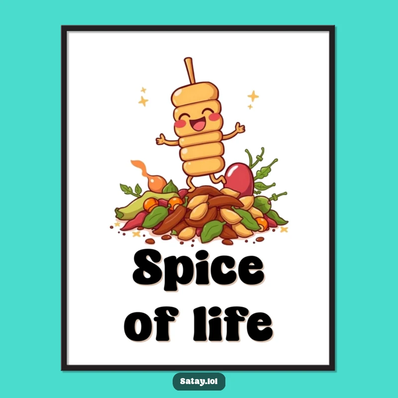 Funny Giggling Satay Poster: Add Flavorful Fun to Your Walls