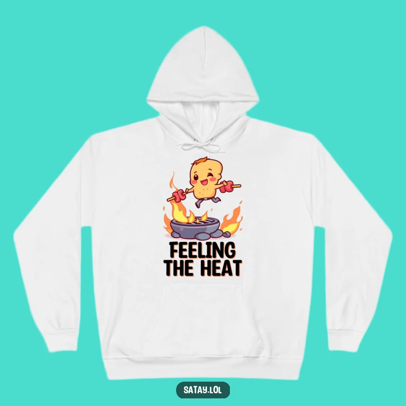 Funny Satay Skewer Flaming Grill Hoodie: Cozy and Hilarious BBQ Gift