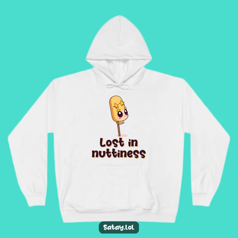 Funny Satay Skewer & Peanut Hoodie: Cozy Warmth for Nut Admirers