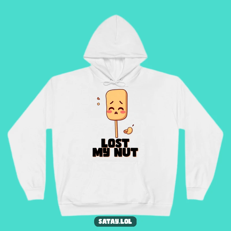 Funny Confused Satay Skewer Hoodie: Cozy Bewilderment - Warm Funny Gift!