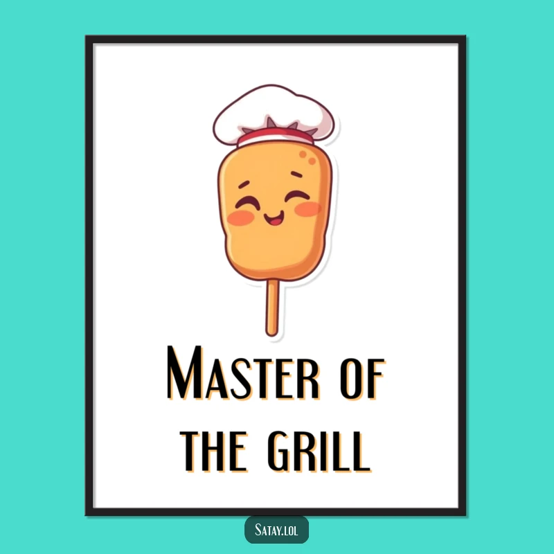 Free Printable Wall Art: Chef Satay Skewer's Pst of Home Culinary Charm