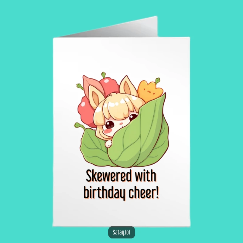 Free Printable Satay Birthday Card: Festive Downloadable for a Skewered Celebration!