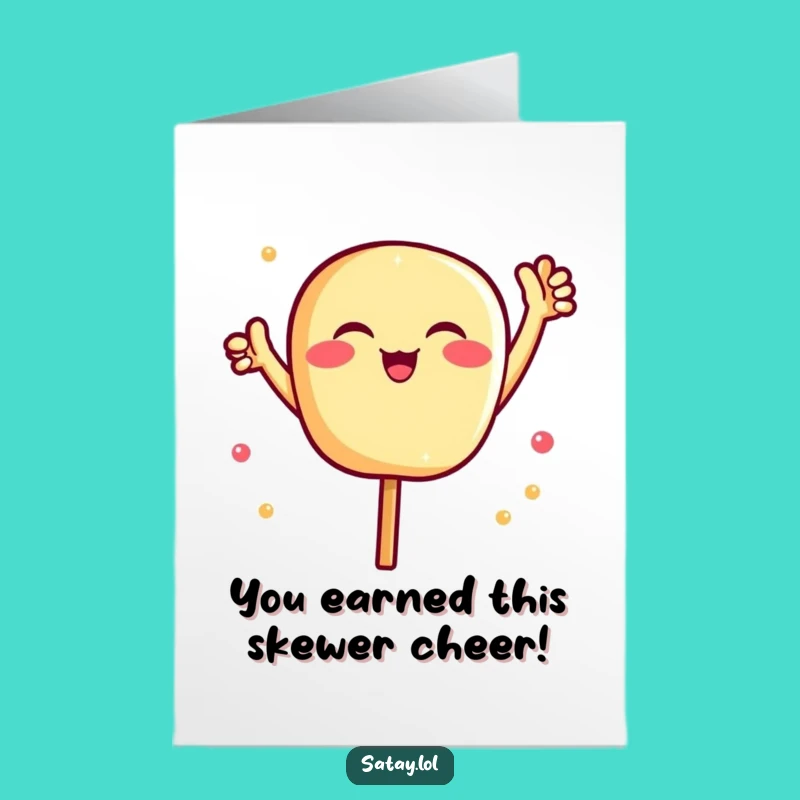Free Printable Cheering Satay Congratulations Card: Winner's Downloadable Gift for Triumphs