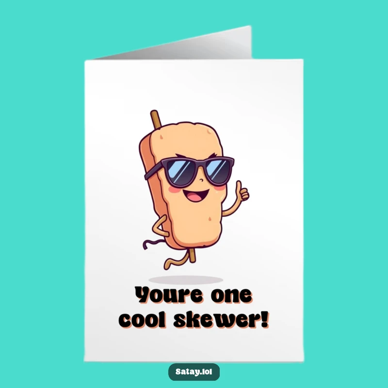 Free Printable Cool Satay Congrats Card: Downloadable Swagger for Their Win