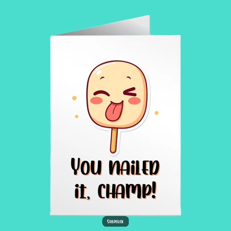 Cheeky Satay Skewer Congrats Free Printable Card - Humorous Downloadable Gift for Any Occasion