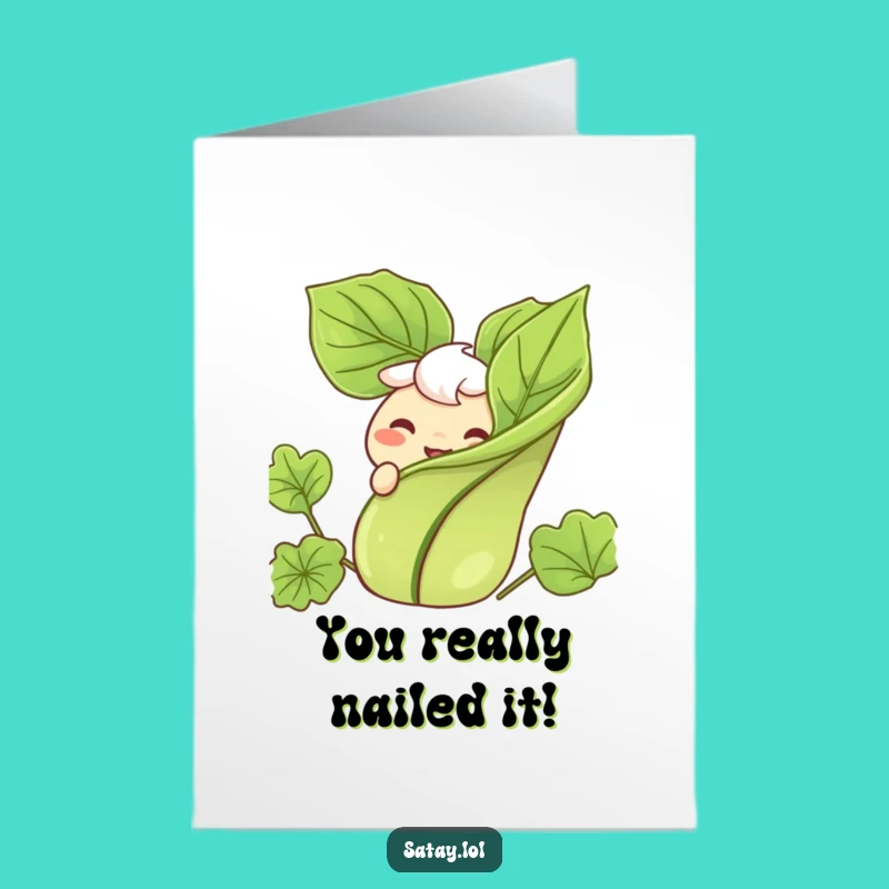 Free Printable Satay Congrats Card: Humorous Satay Skewer Downloadable Greeting