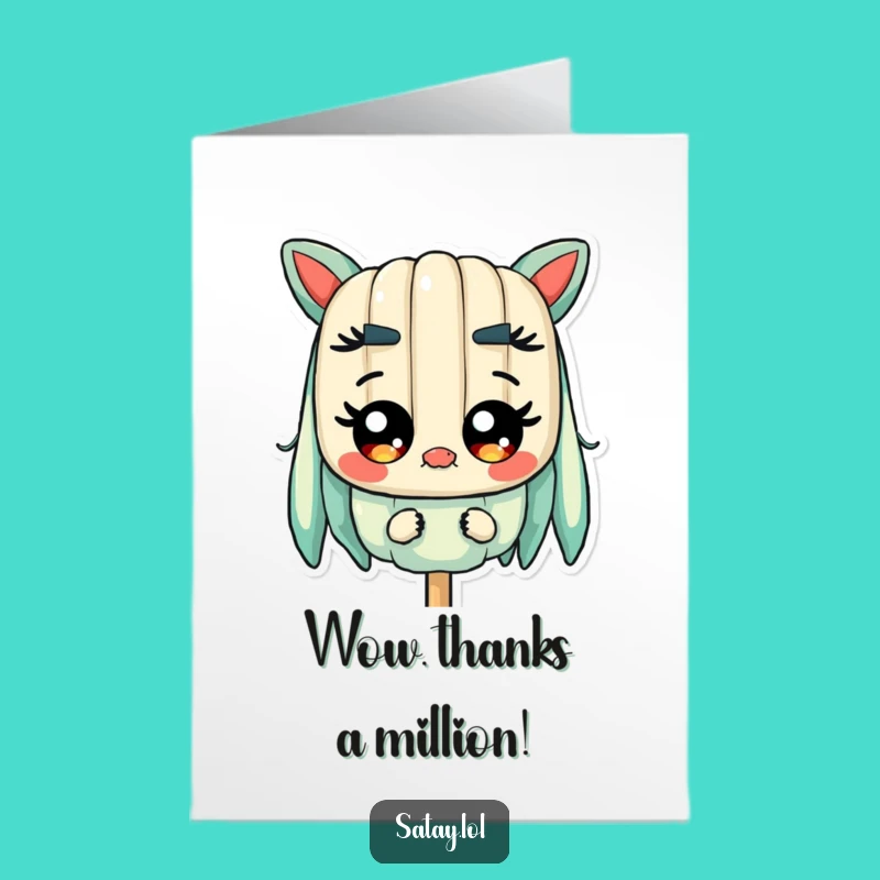 Free Printable Thank You Card: Surprised Satay Skewer