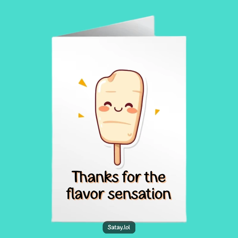 Free Printable Thank You Card: Wiggling Satay Grin Funny Downloadable Gift