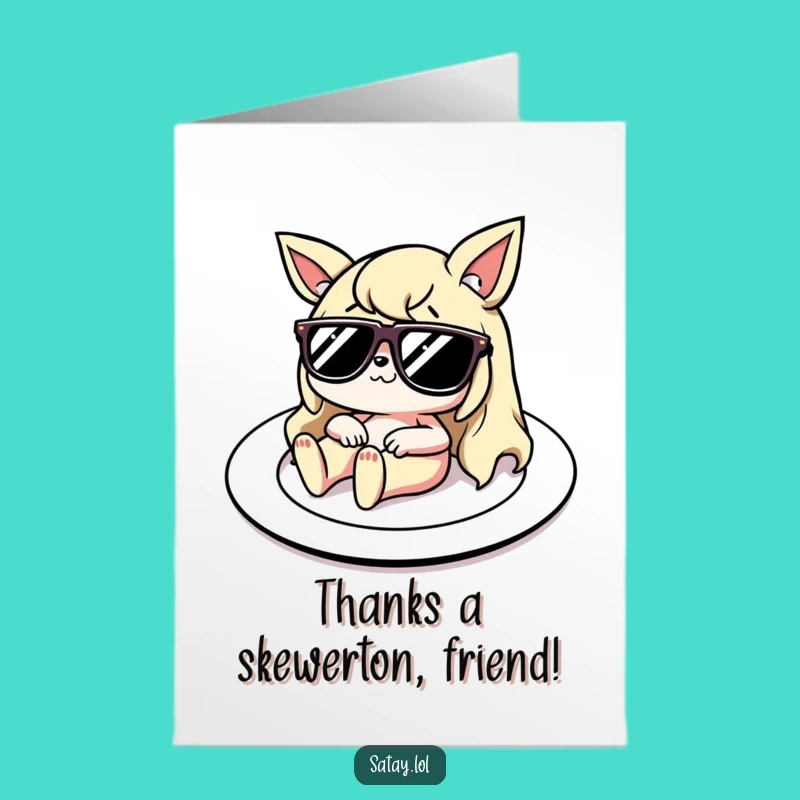 Free Printable Thank You Card: Chill Satay, Humorous Downloadable for Gratitude