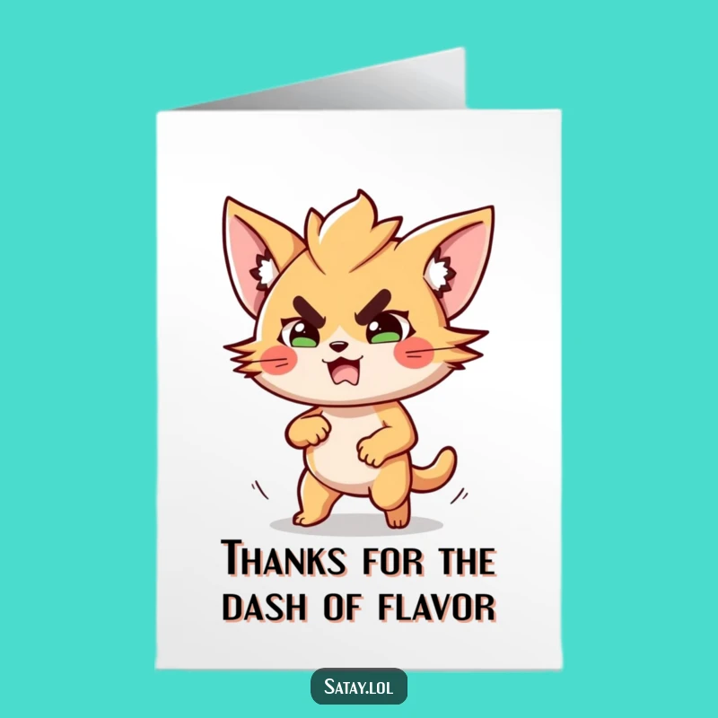 Free Printable Satay Thank You Card: Express Gratitude with a Funny Downloadable Gift