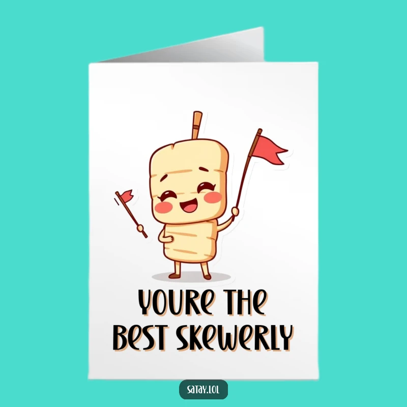 Free Printable Satay Skewer Thank You Card - Fun Downloadable Gift for Appreciation!