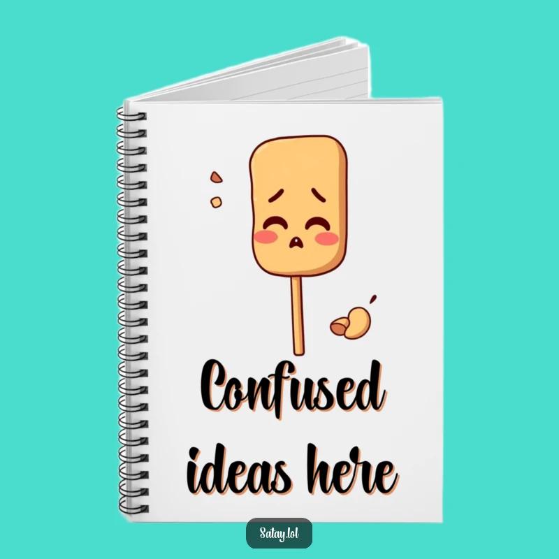 Funny Confused Satay Skewer Notebook: Peanut Thoughts - Perfect Funny Gift!
