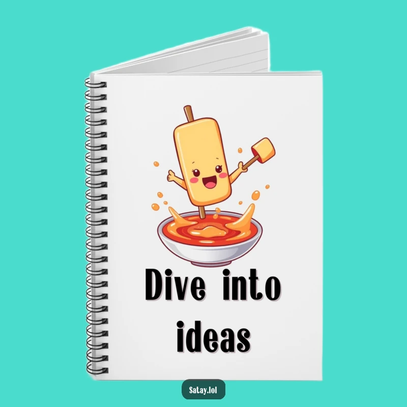 Funny Satay Skewer Sauce Notebook: Diving Journal, Ideal Foodie Funny Gift