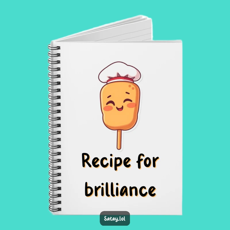 Funny Chef Satay Skewer Notebook: Winking Skewer Journal, Culinary Idea Funny Gift