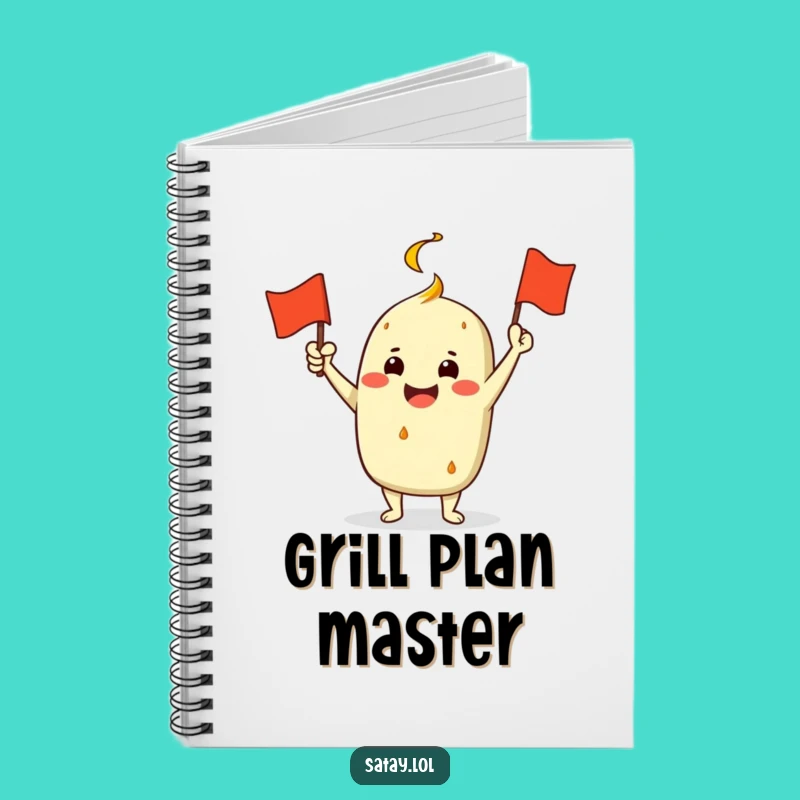Funny Satay Grill Flag Notebook: Capture Ideas with Enthusiastic Humor