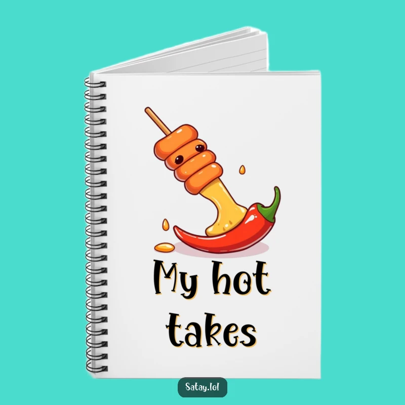 Funny Satay Skewer Chili Notebook: Jot Down Spicy Ideas, Great Gift