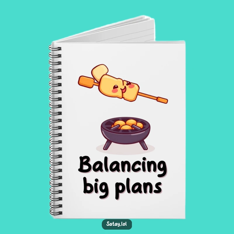 Funny Satay Skewer Grill Balance Notebook: Jot Down Daring Ideas