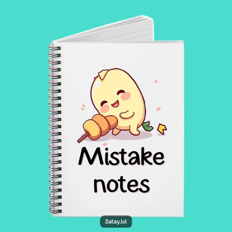 Funny Tripping Satay Skewer Notebook: Clumsy Skewer Journal, Humorous Gag Gift