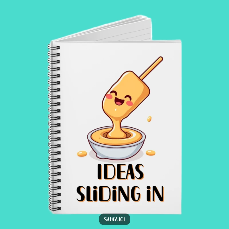 Funny Satay Skewer Peanut Sauce Slide Notebook: Jot Down Saucy Ideas