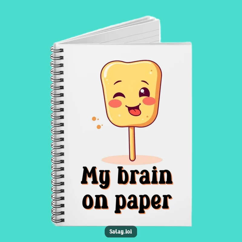 Funny Satay Skewer Notebook: Hilarious Spinning Journal, Perfect Gift for Writers