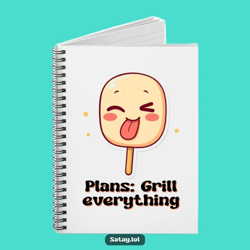 Funny Winking Satay Skewer Notebook - Journal for Hilarious Food Ideas