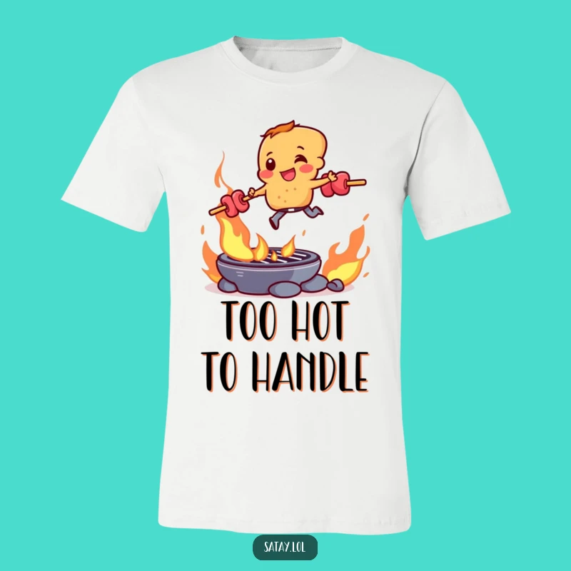 Funny Satay Skewer Grill Leap T-Shirt: Hilarious BBQ Apparel Gift