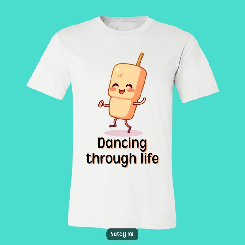 Funny Satay Skewer Jigging Shirt - Dancing Skewer Character Tee Gift
