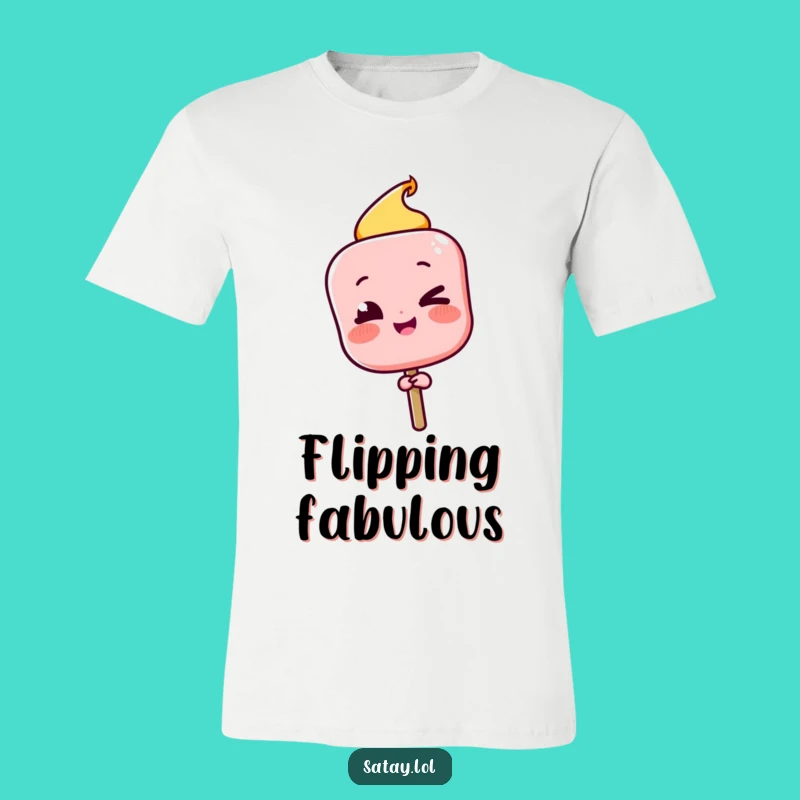 Funny Satay Skewer Winking T-Shirt: Cool Skewer Style for Pros