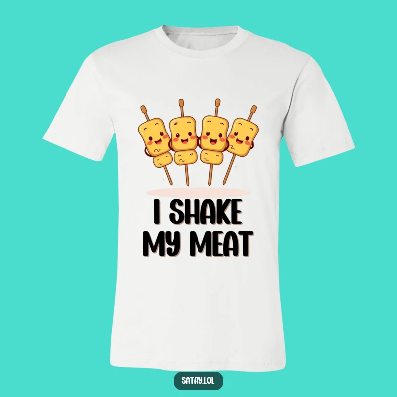Funny Satay Skewers Jigging T-Shirt: Hilarious Skewer Apparel for Party Fun