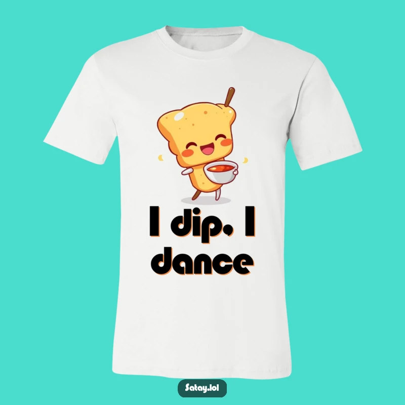 Funny Wiggling Satay Skewer T-Shirt: Happy Foodie Fun - Hilarious Funny Gift!