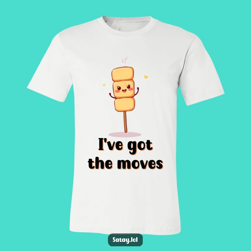 Funny Shimmy Dancing Satay Skewer T-Shirt - Hilarious Food Lover's Tee