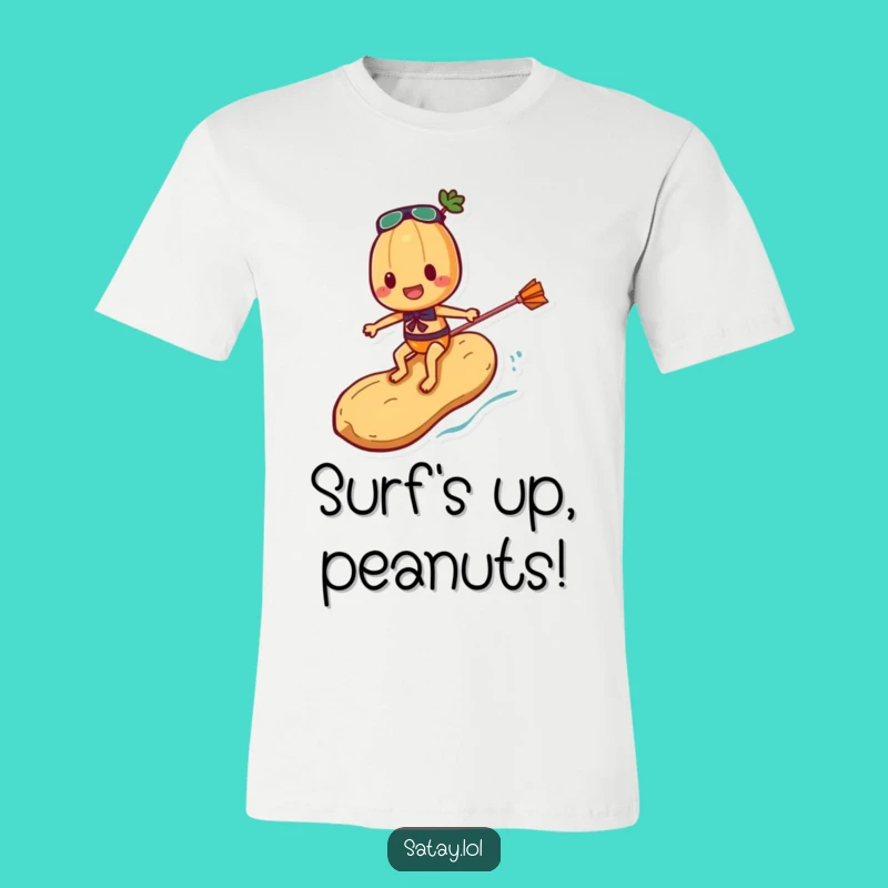 Funny Satay Skewer Surfing Peanut Shirt - Action Skewer Character Tee Gift