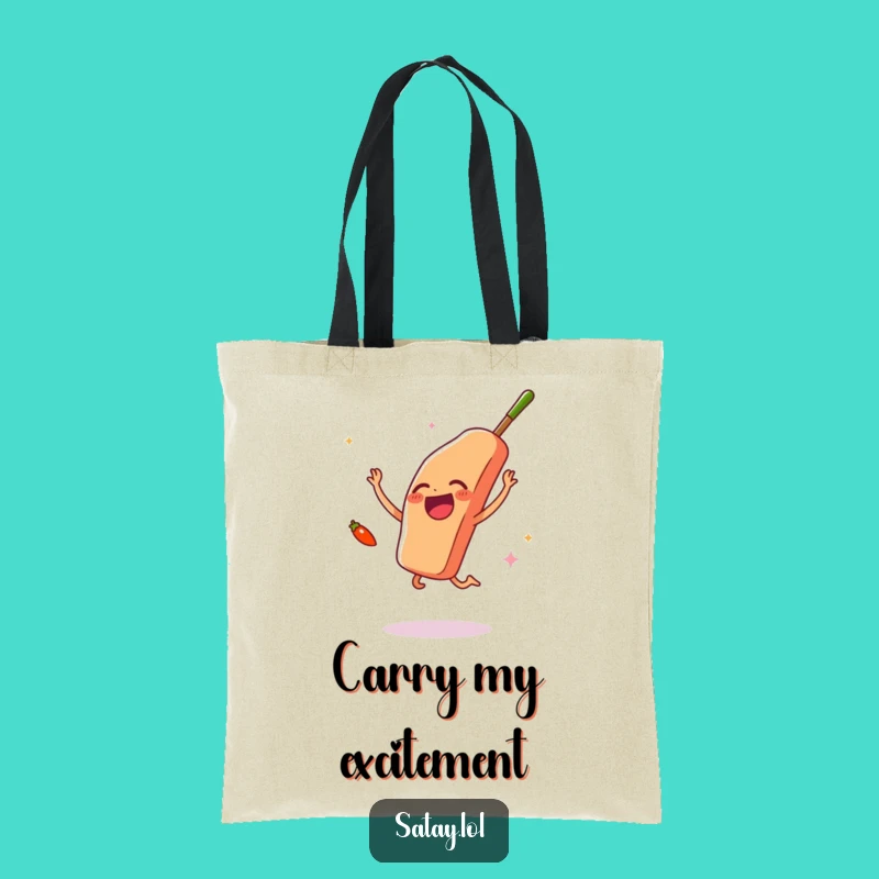 Funny Satay & Chili Joy Tote Bag: Carry Your Culinary Enthusiasm