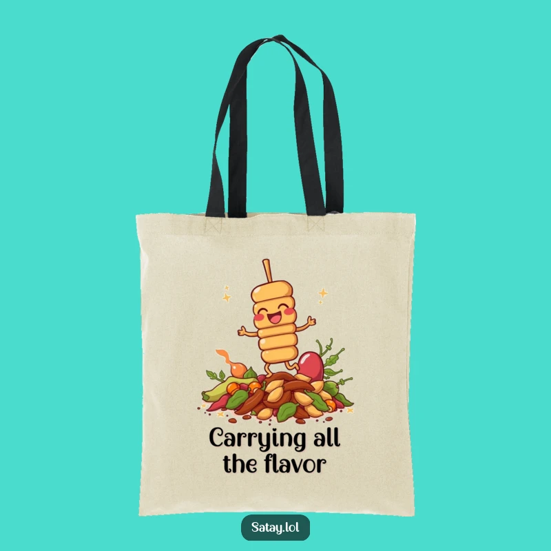 Funny Giggling Satay Tote Bag: Carry Your Joy and Snacks in Style