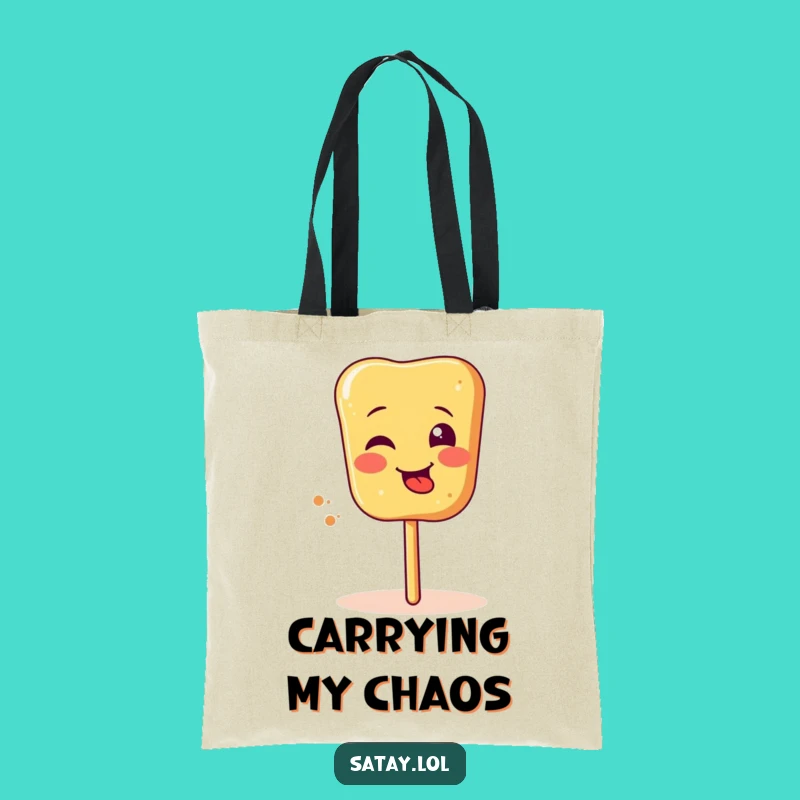 Funny Satay Skewer Tote Bag: Hilarious Spinning Design, Practical & Comical Gift