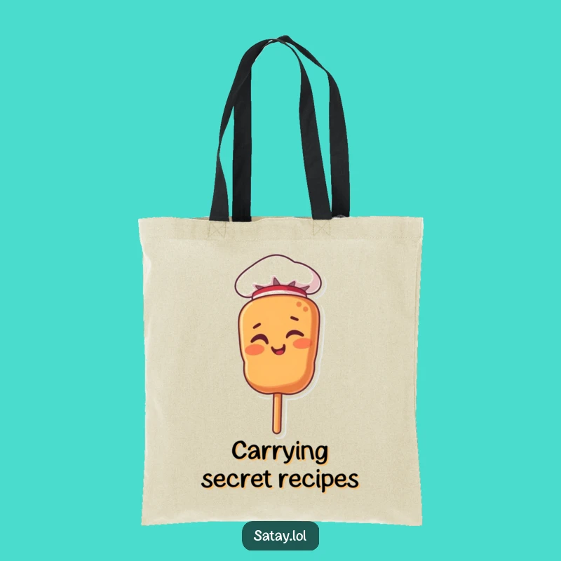 Funny Chef Satay Skewer Tote Bag: Winking Skewer Bag, Perfect Culinary Gift