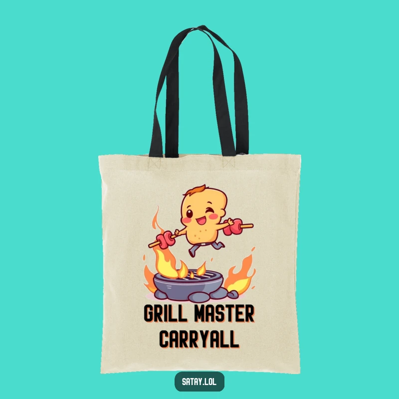 Funny Satay Skewer Grill Leap Tote Bag: Carry Your Essentials Hilariously