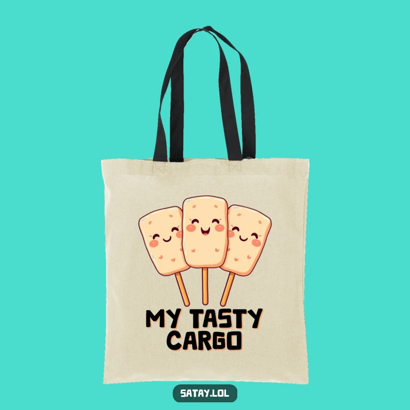 Funny Satay Tote Bag - Smiling Skewer Carry-All Gift