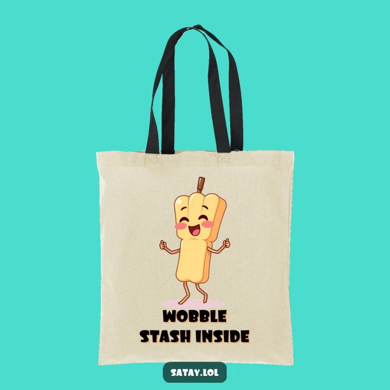 Funny Wobbly Dance Satay Skewer Tote Bag: Dance Party Ready - Chic Funny Gift!